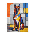 German Shepherd Canvas Wall Art | Living Work of Art Collection | Cubist Style Print