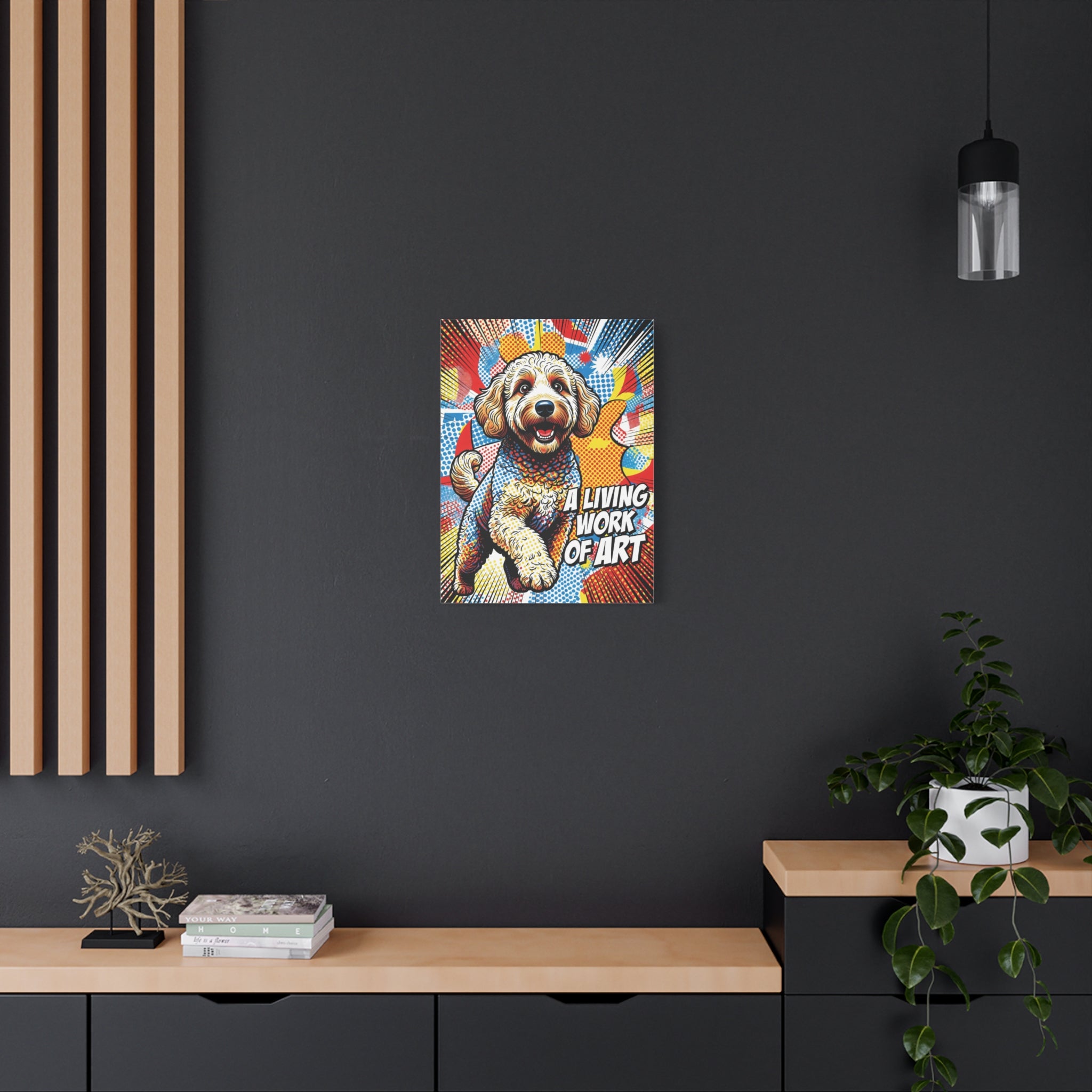 Goldendoodle Canvas Wall Art | Living Work of Art Collection | Pop Art Print