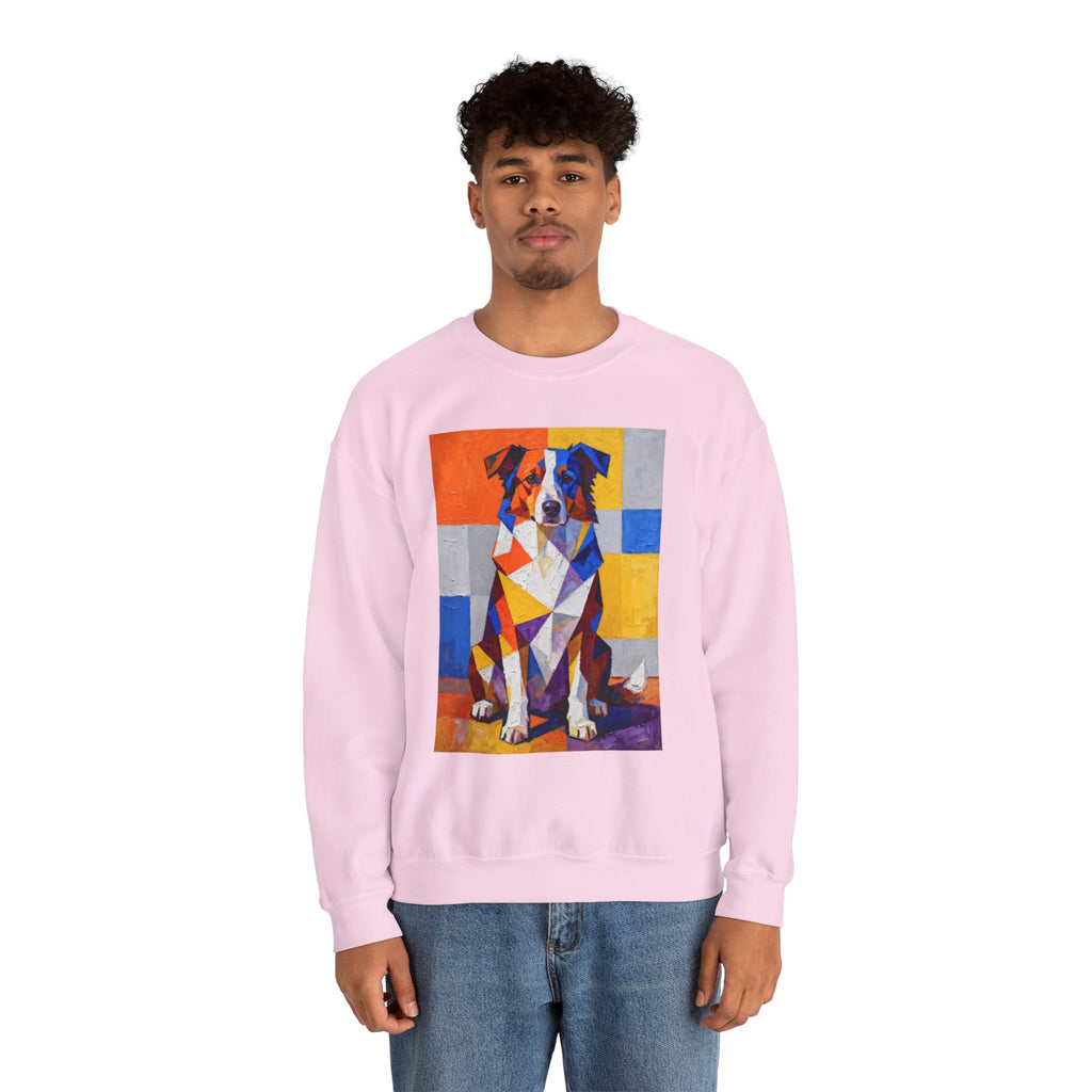 Australian Shepherd Sweatshirt | Living Work of Art Collection | Cubist Style