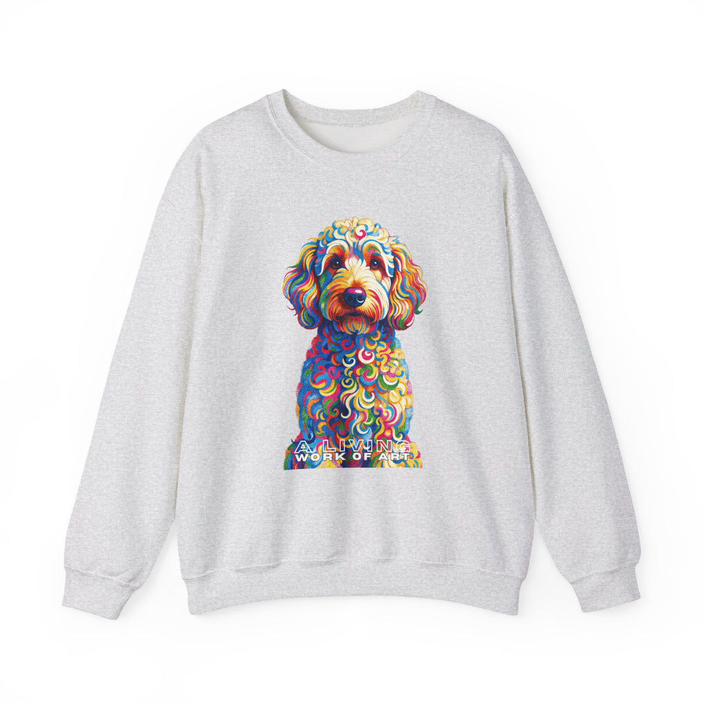Goldendoodle Sweatshirt | Living Work of Art Collection | Pointillism Style