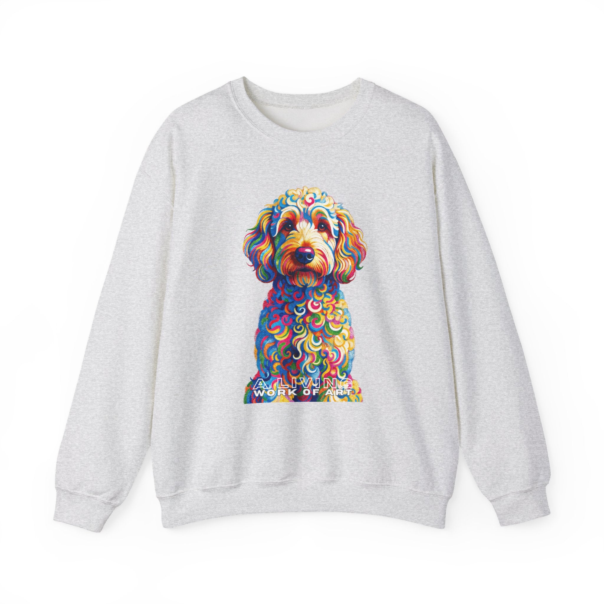 Goldendoodle Sweatshirt | Living Work of Art Collection | Pointillism Style
