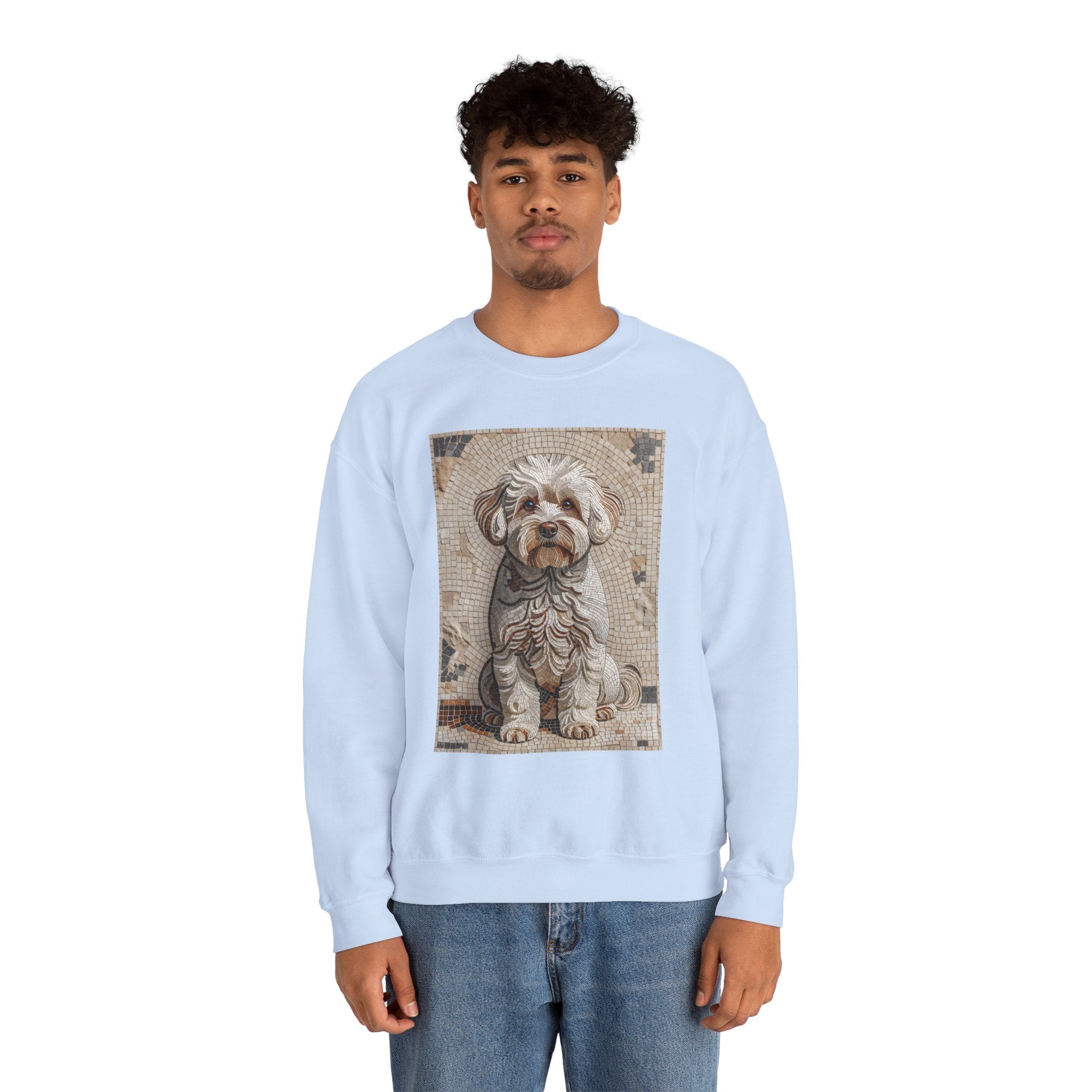Bichon Frise Sweatshirt | Living Work of Art Collection | Mosaic Style