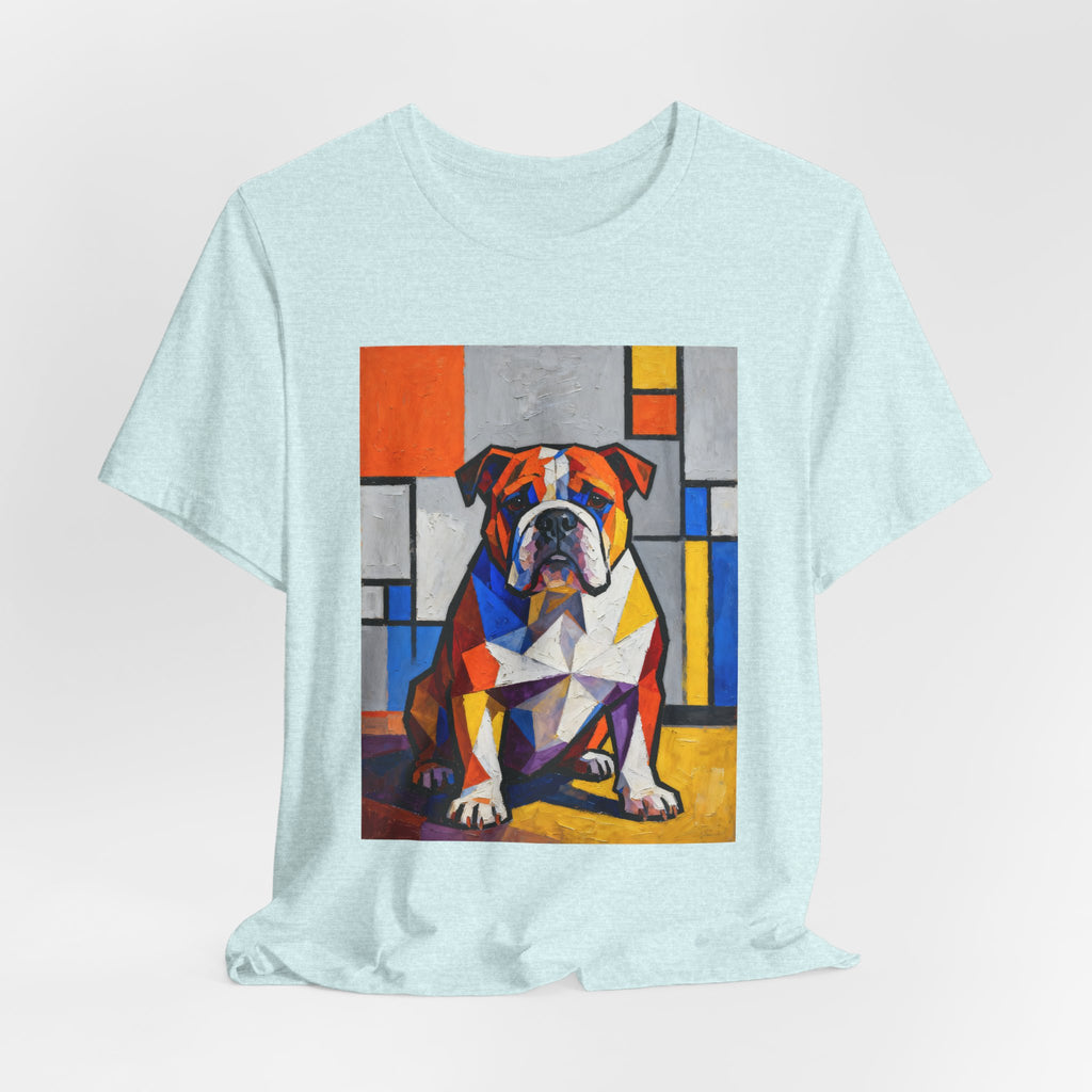 Bulldog T Shirt | Living Work of Art Collection | Cubist Style