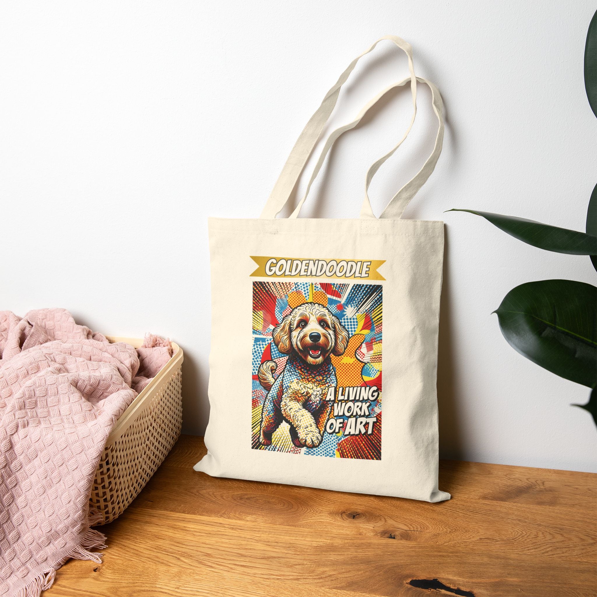Goldendoodle Tote Bag | Living Work of Art Collection | Pop Art