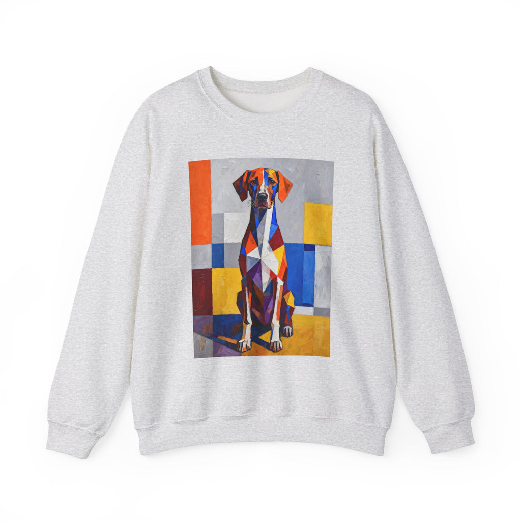 German Shorthaired Pointer Sweatshirt | Living Work of Art Collection | Cubist Style
