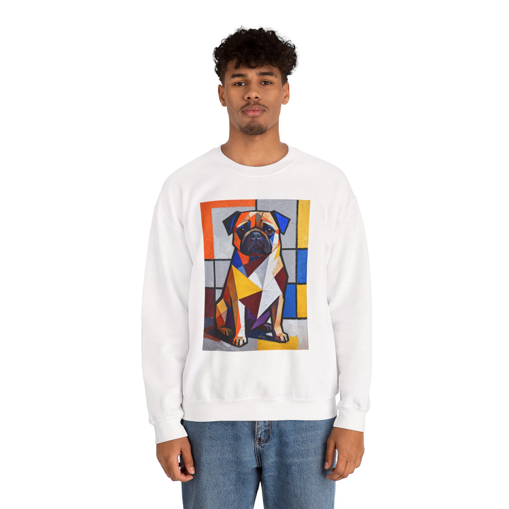 Pug Sweatshirt | Living Work of Art Collection | Cubist Style