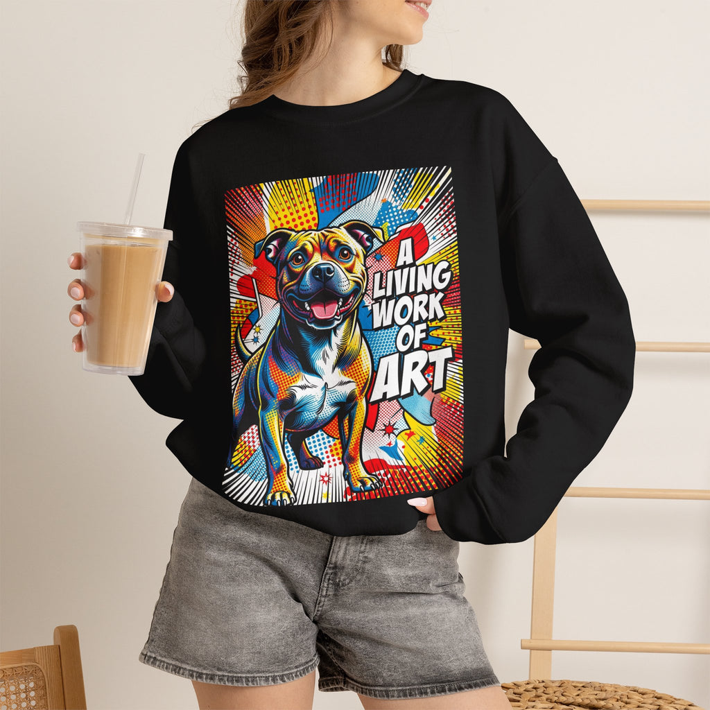 Staffordshire Bull Terrier Sweatshirt | Living Work of Art Collection | Pop Art