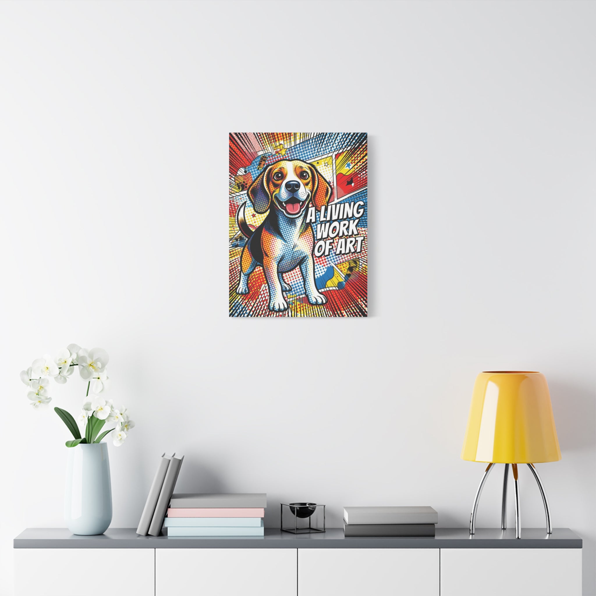 Beagle Canvas Wall Art | Living Work of Art Collection | Pop Art Print
