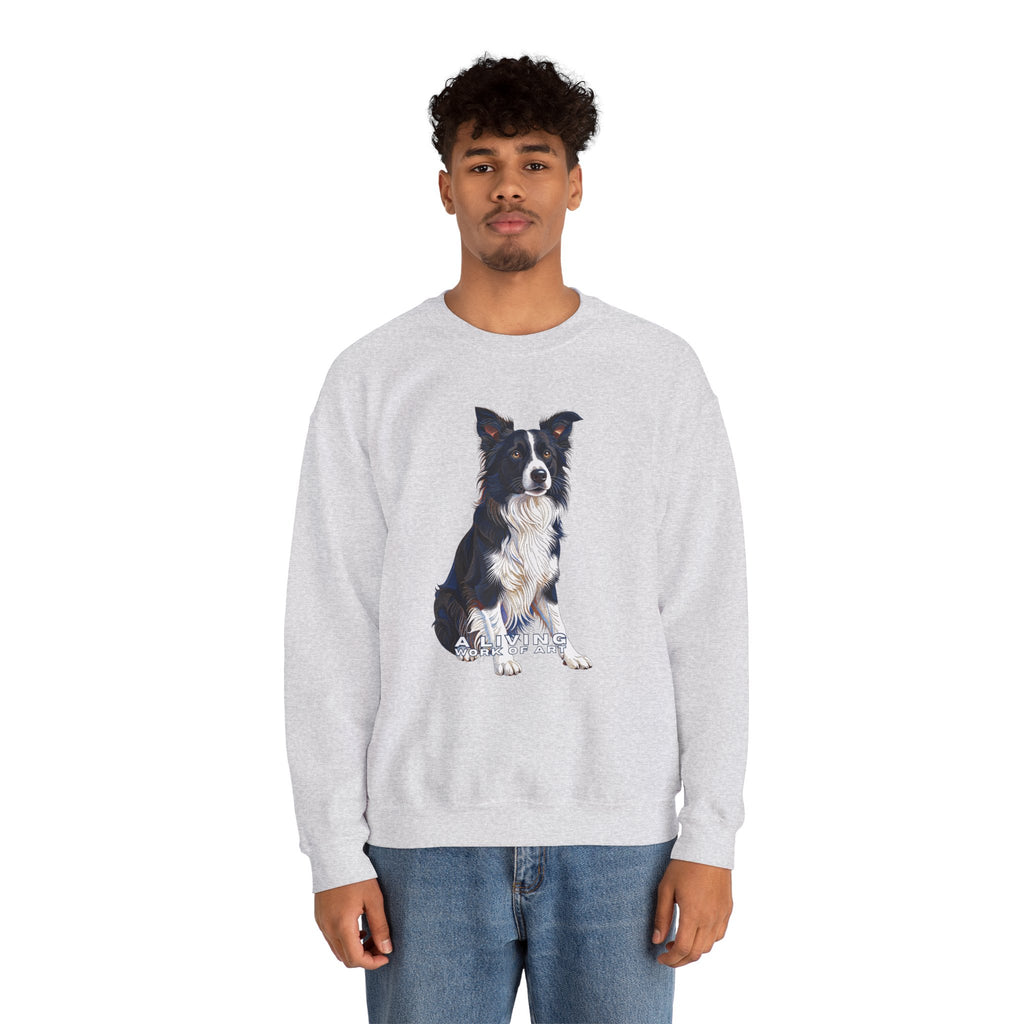 Border Collie Sweatshirt | Living Work of Art Collection | Pointillism Style
