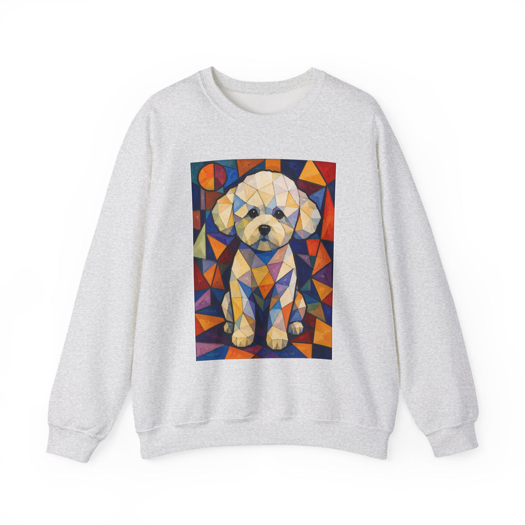 Bichon Frise Sweatshirt | Living Work of Art Collection | Cubist Style
