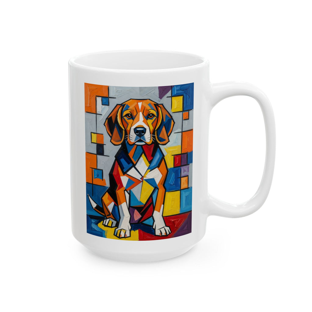 Beagle Coffee Mug | Living Work of Art Collection | Cubist Style