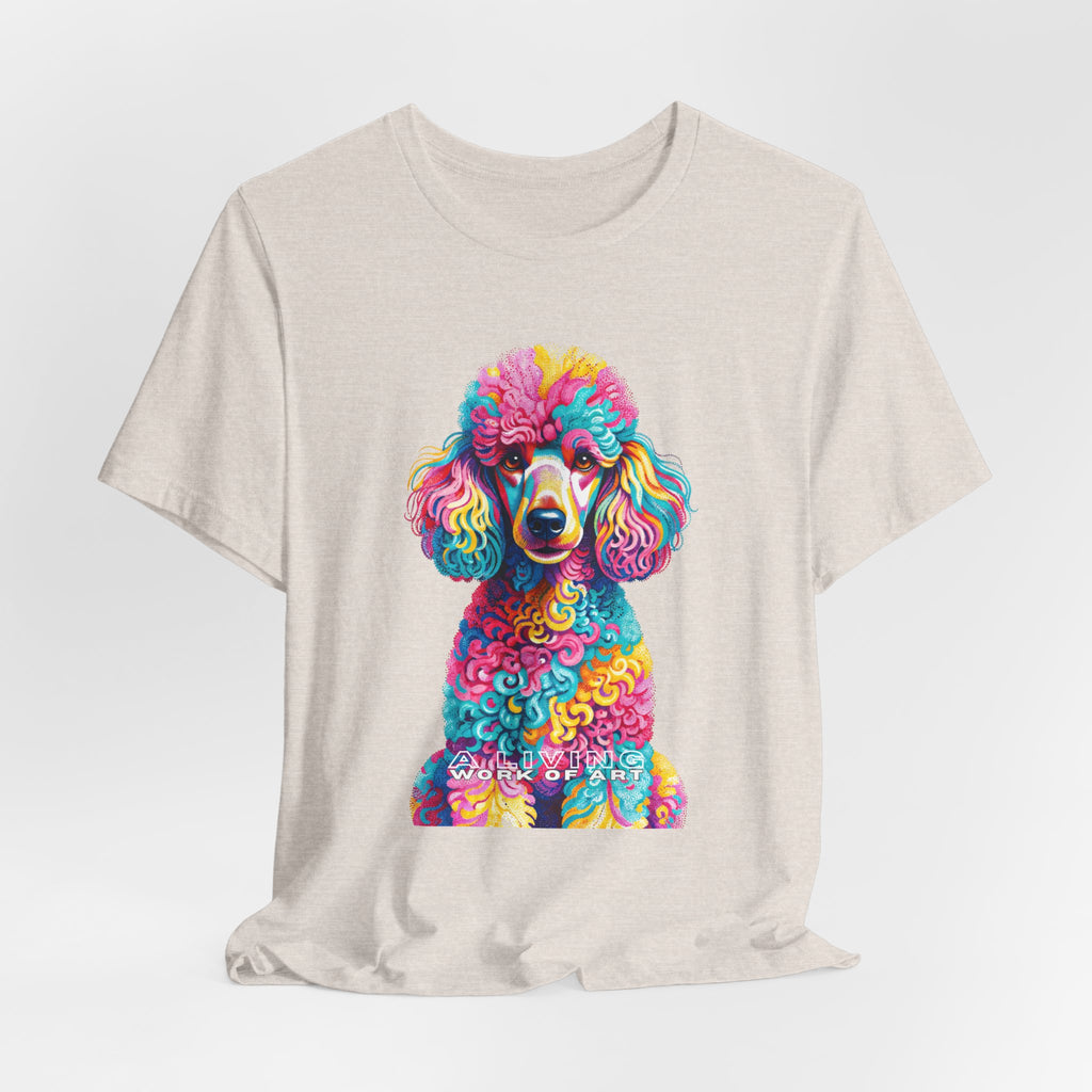 Poodle T Shirt | Living Work of Art Collection | Pointillism Style