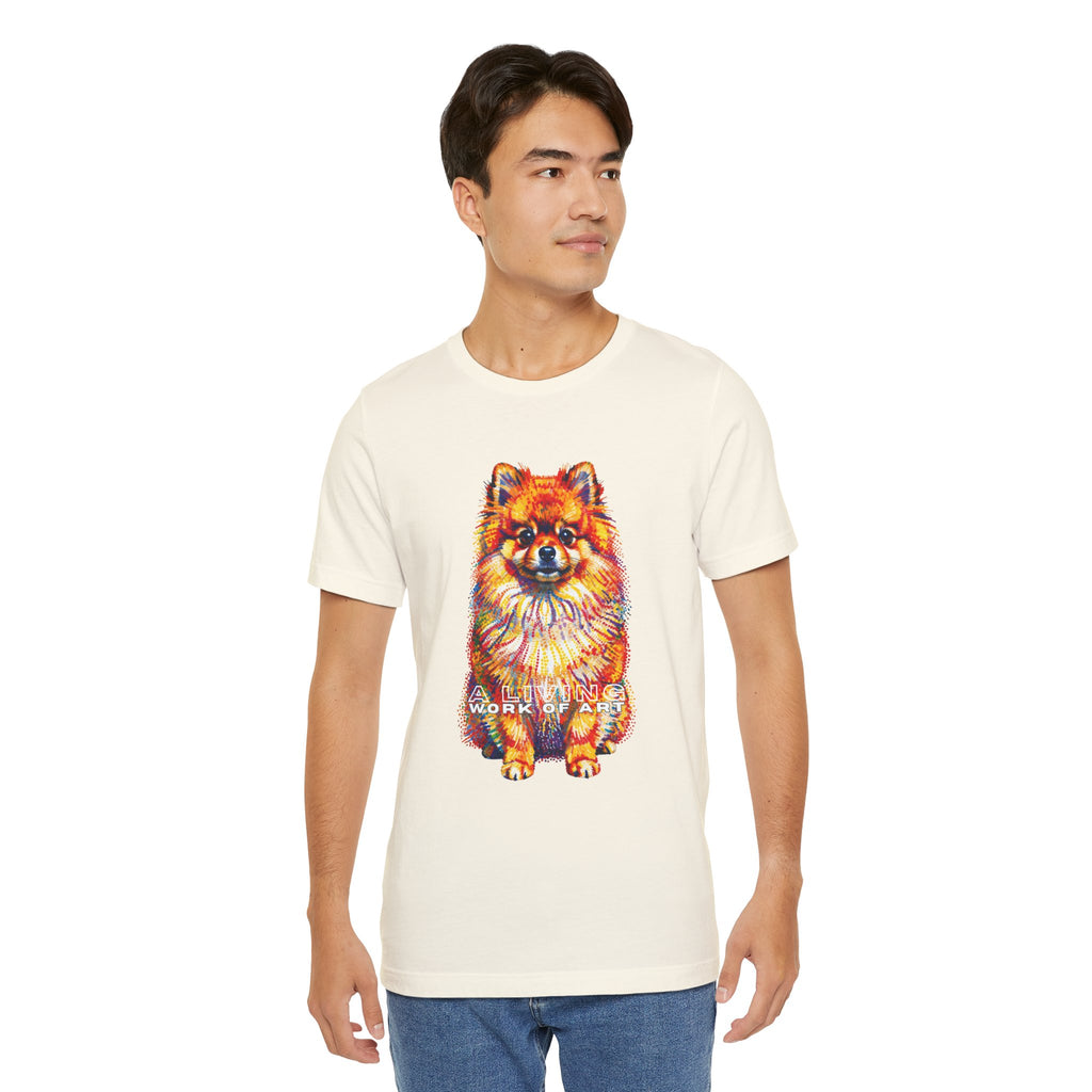 Pomeranian T Shirt | Living Work of Art Collection | Pointillism Style