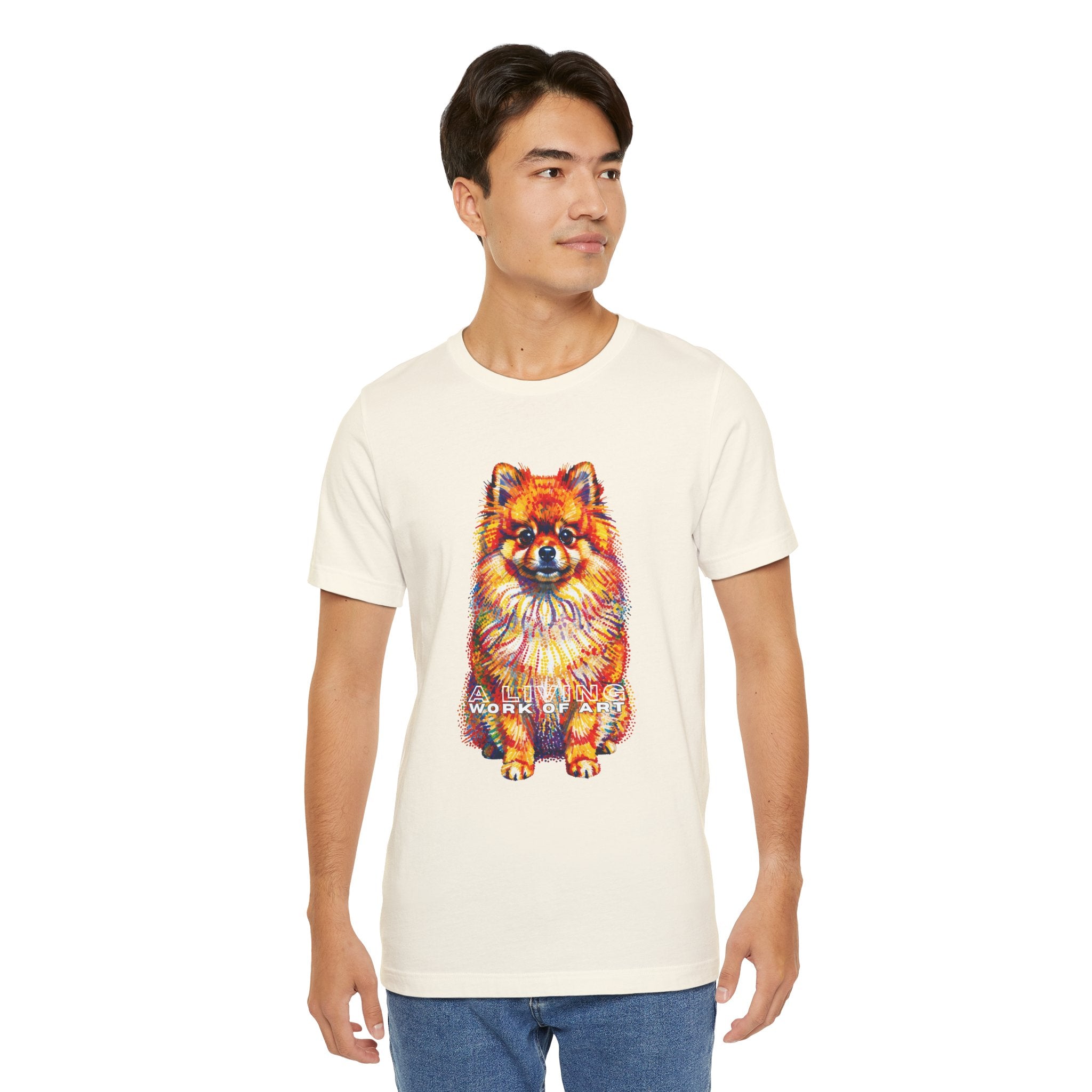 Pomeranian T Shirt | Living Work of Art Collection | Pointillism Style