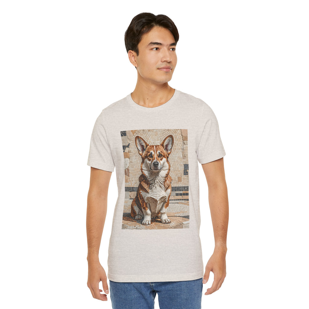 Corgi T Shirt | Living Work of Art Collection | Mosaic Style