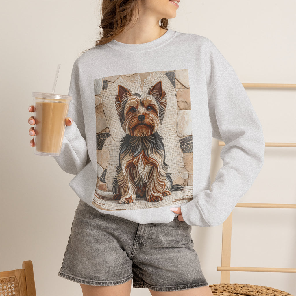 Yorkshire Terrier Sweatshirt | Living Work of Art Collection | Mosaic Style