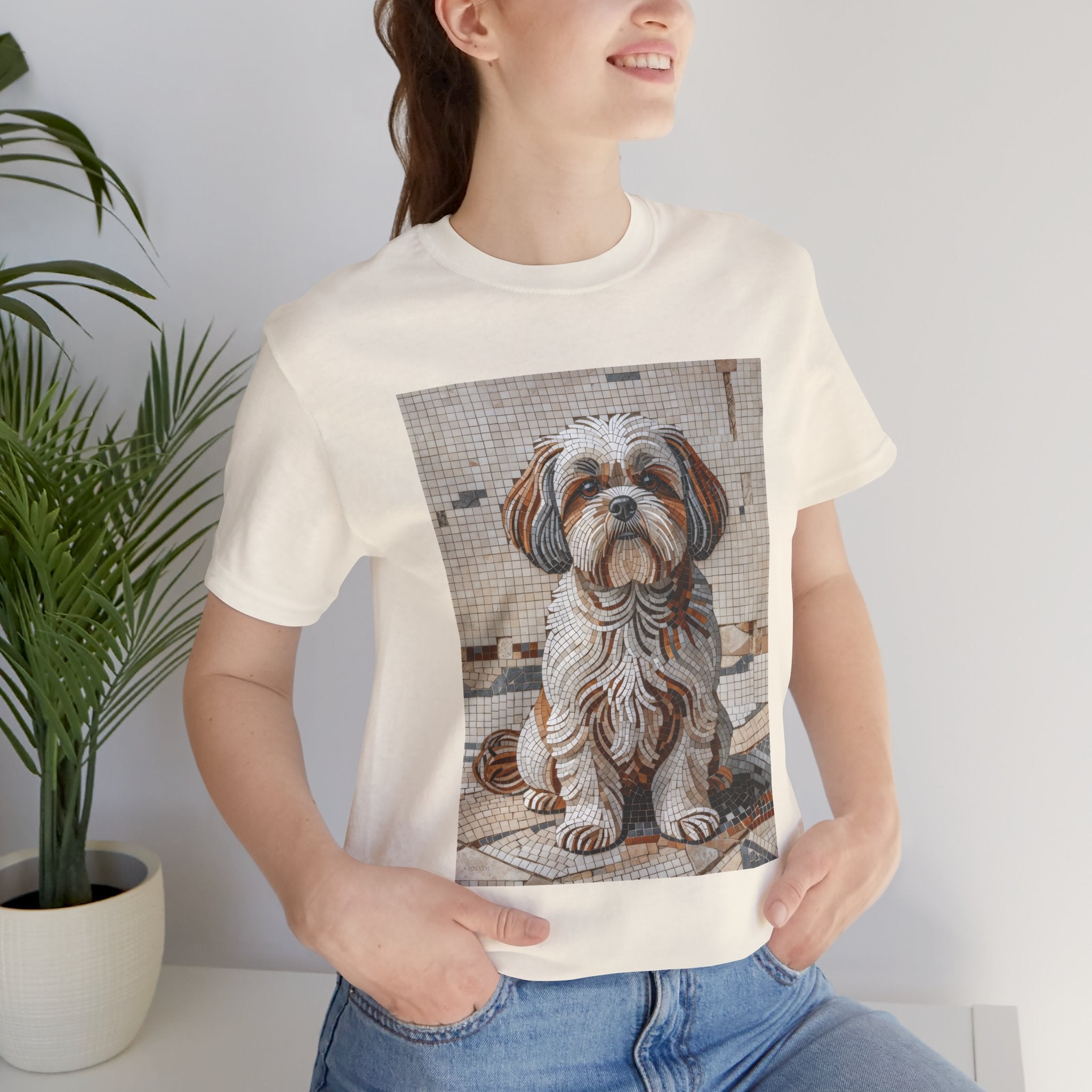 Shih Tzu T Shirt | Living Work of Art Collection | Mosaic Style