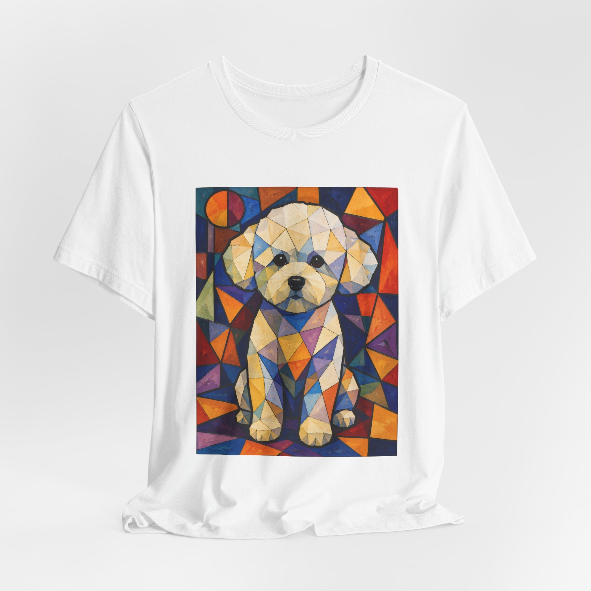 Bichon Frise T Shirt | Living Work of Art Collection | Cubist Style