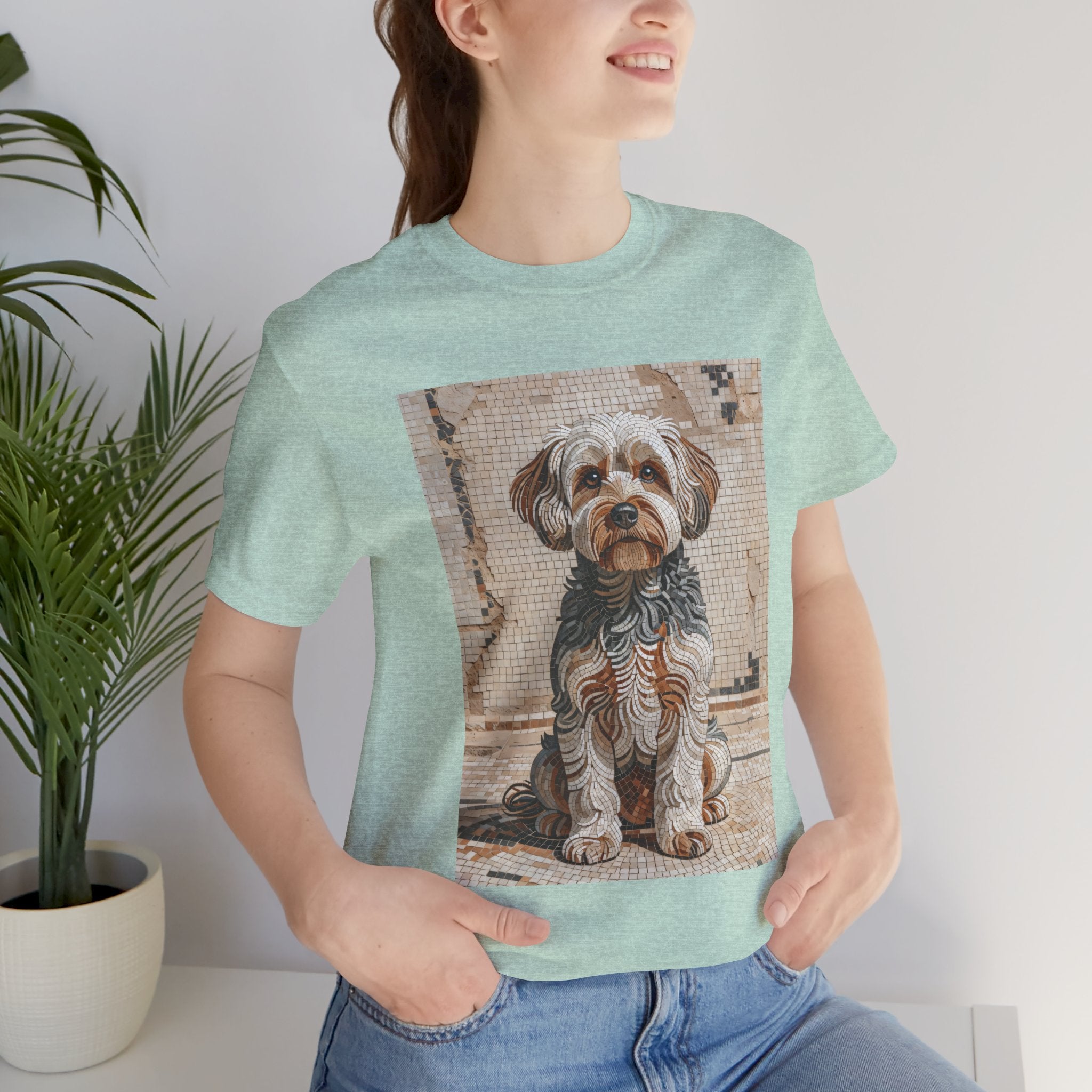 Yorkipoo T Shirt | Living Work of Art Collection | Mosaic Style