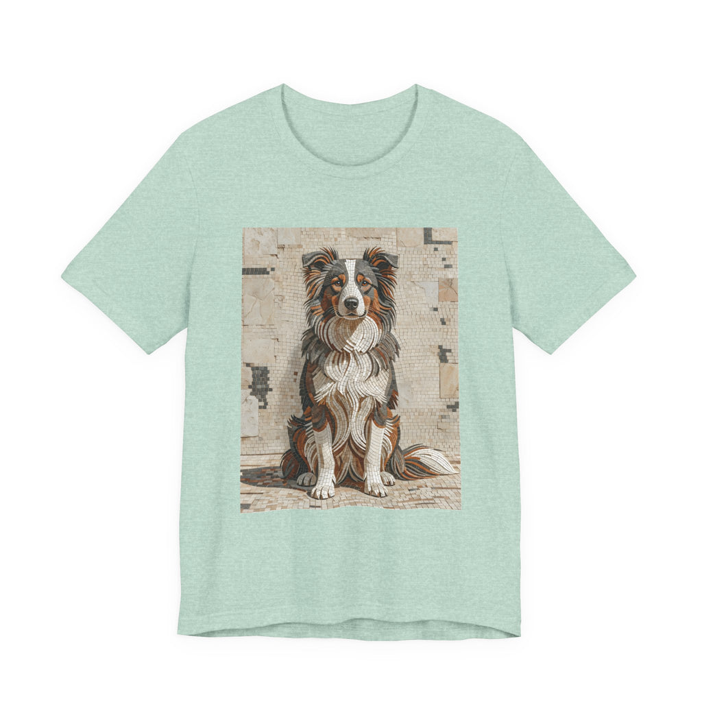 Border Collie T Shirt | Living Work of Art Collection | Mosaic Style