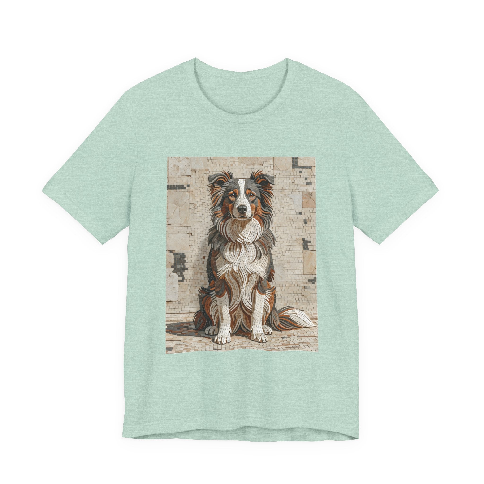 Border Collie T Shirt | Living Work of Art Collection | Mosaic Style