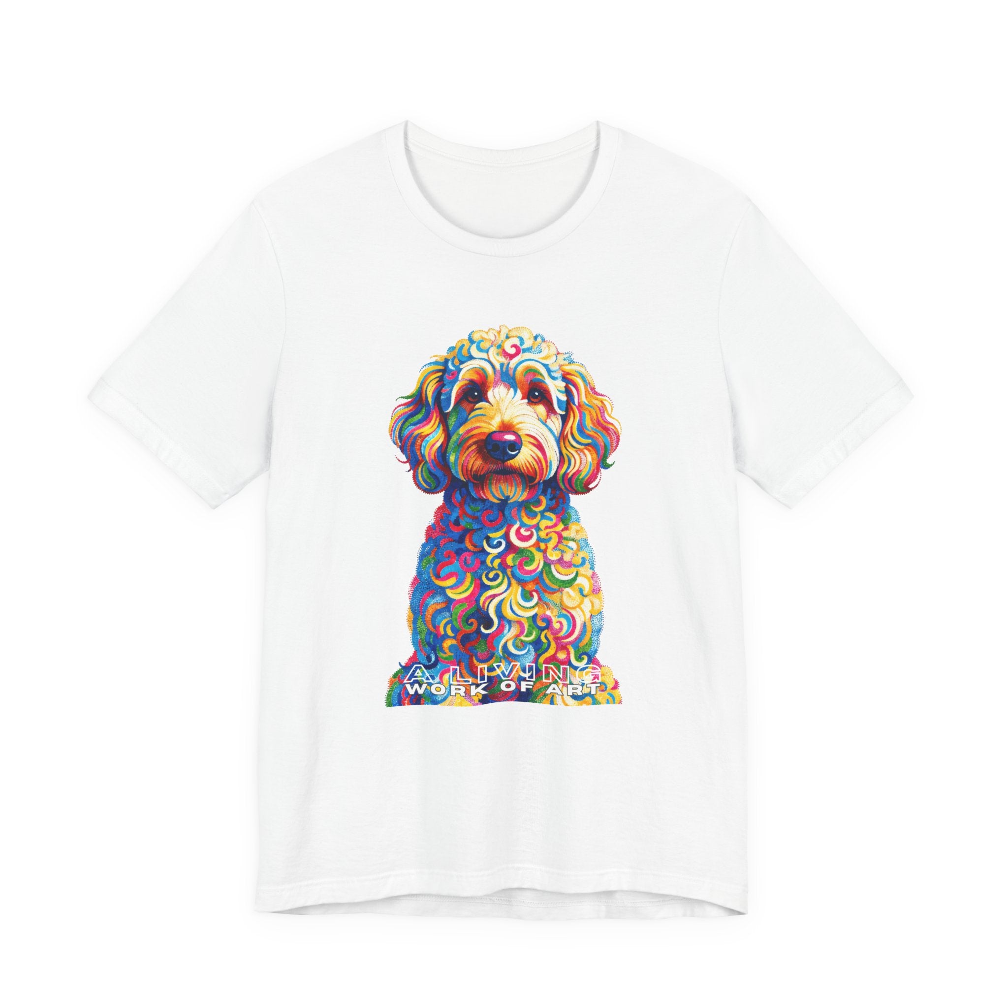 Goldendoodle T Shirt | Living Work of Art Collection | Pointillism Style