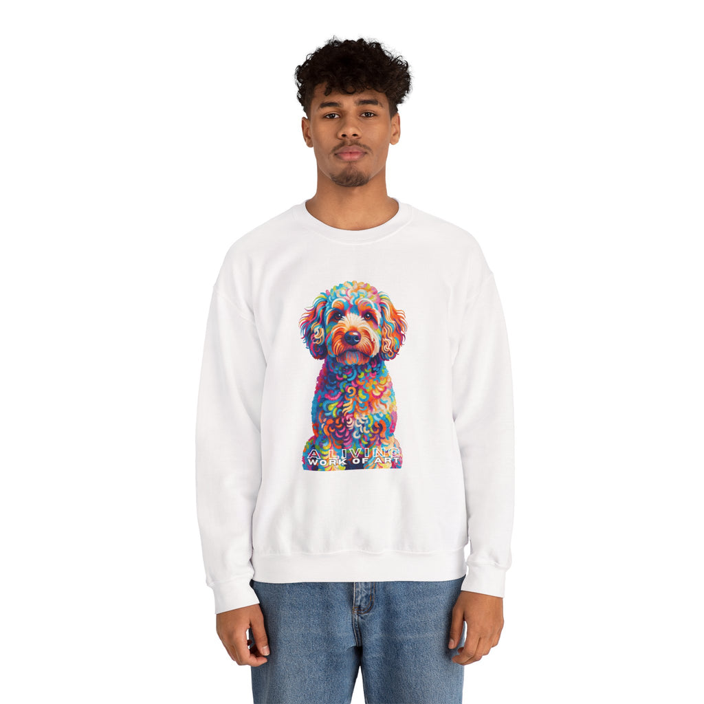 Schnoodle Sweatshirt | Living Work of Art Collection | Pointillism Style
