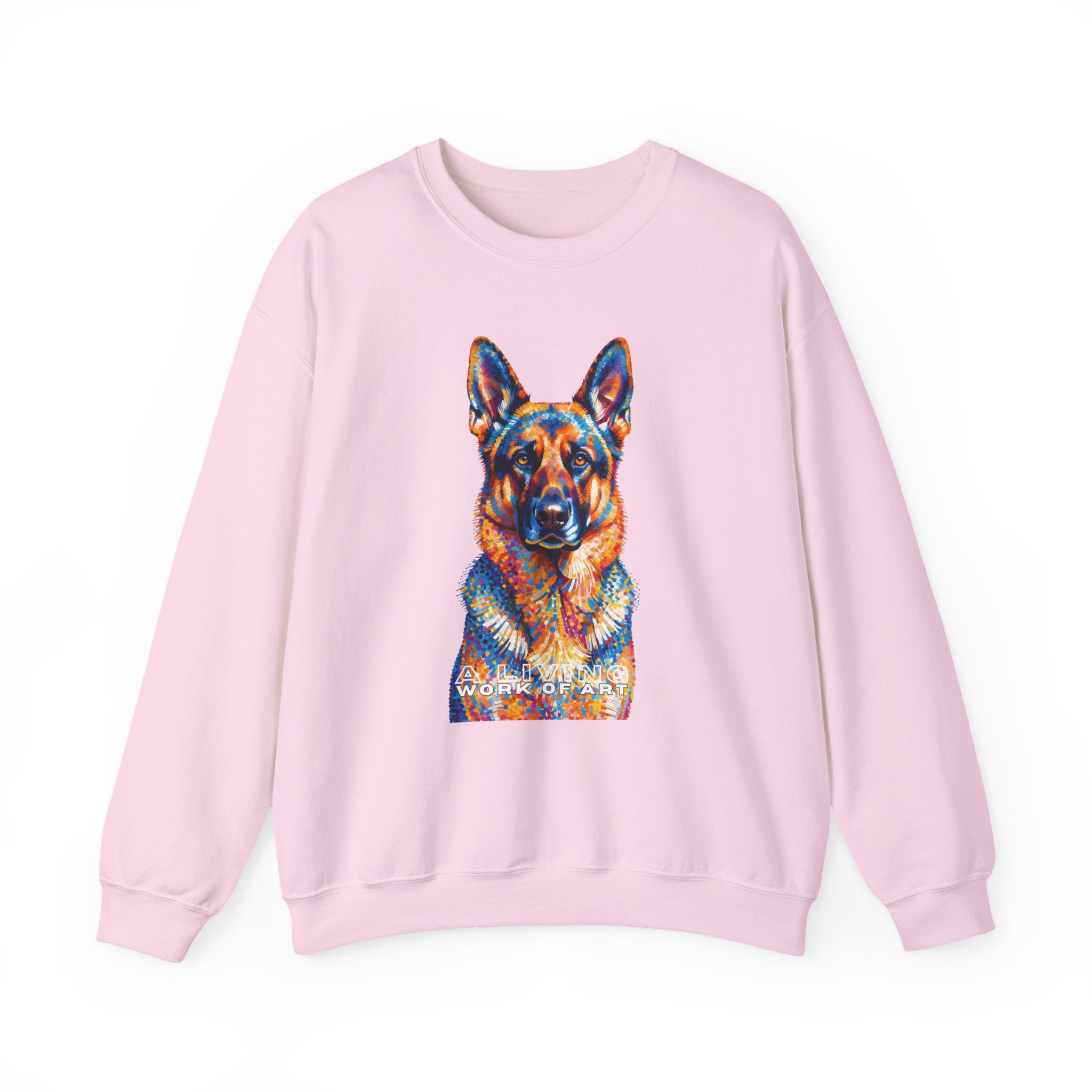 German Shepherd Sweatshirt | Living Work of Art Collection | Pointillism Style