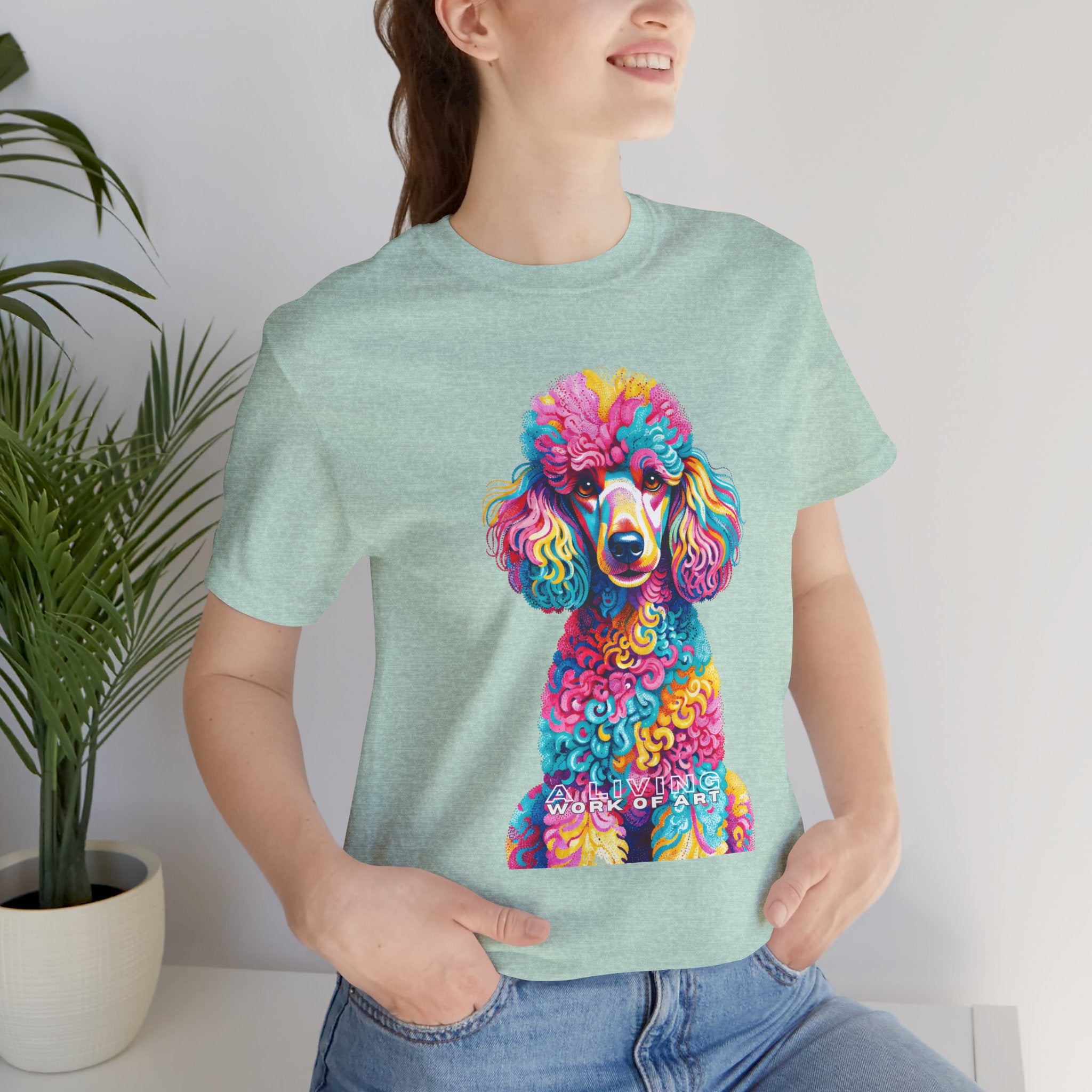 Poodle T Shirt | Living Work of Art Collection | Pointillism Style