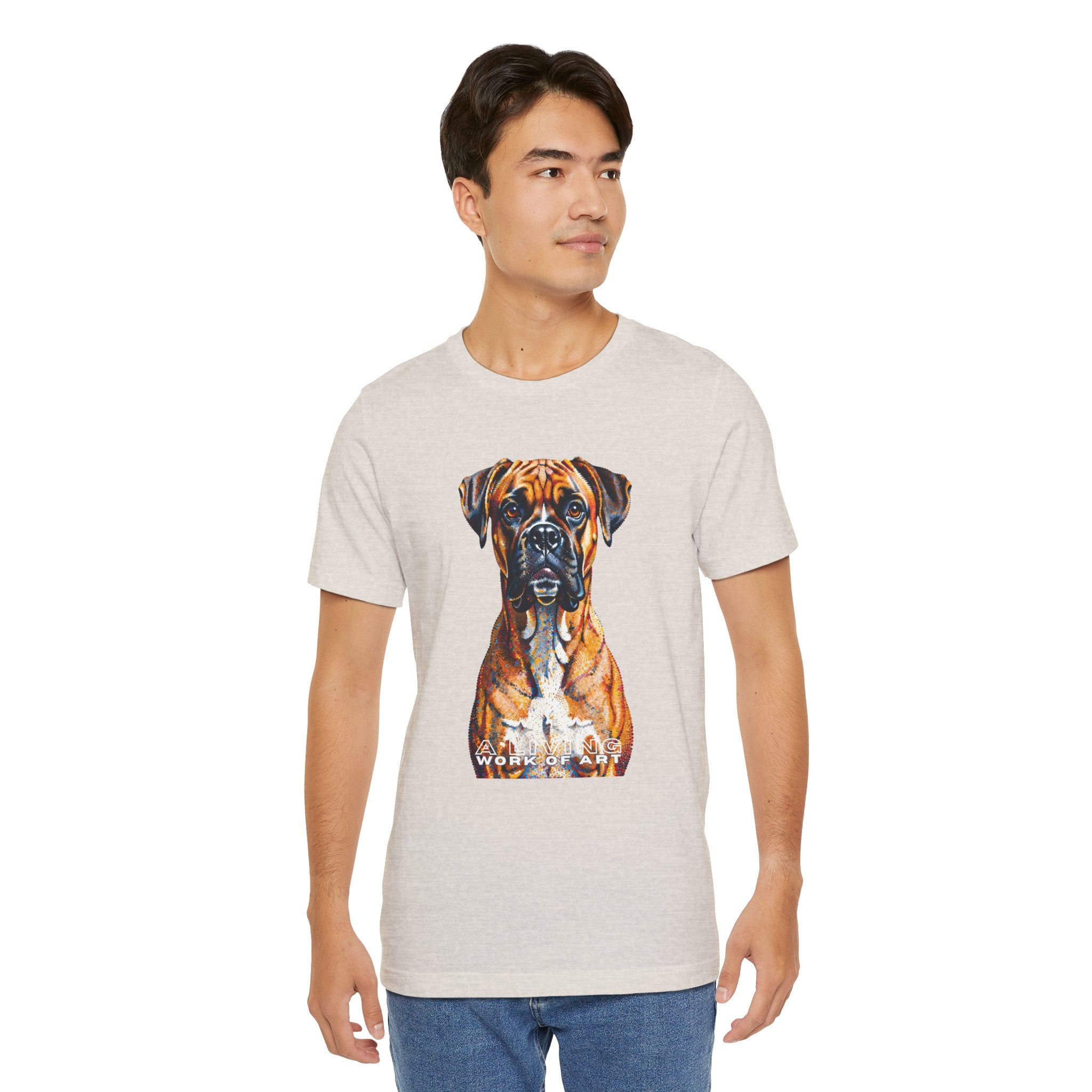 Boxer T Shirt | Living Work of Art Collection | Pointillism Style