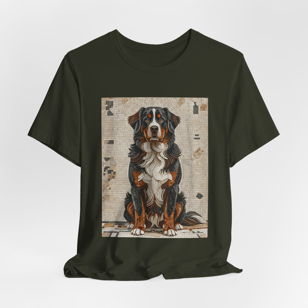Bernese Mountain Dog T Shirt | Living Work of Art Collection | Mosaic Style