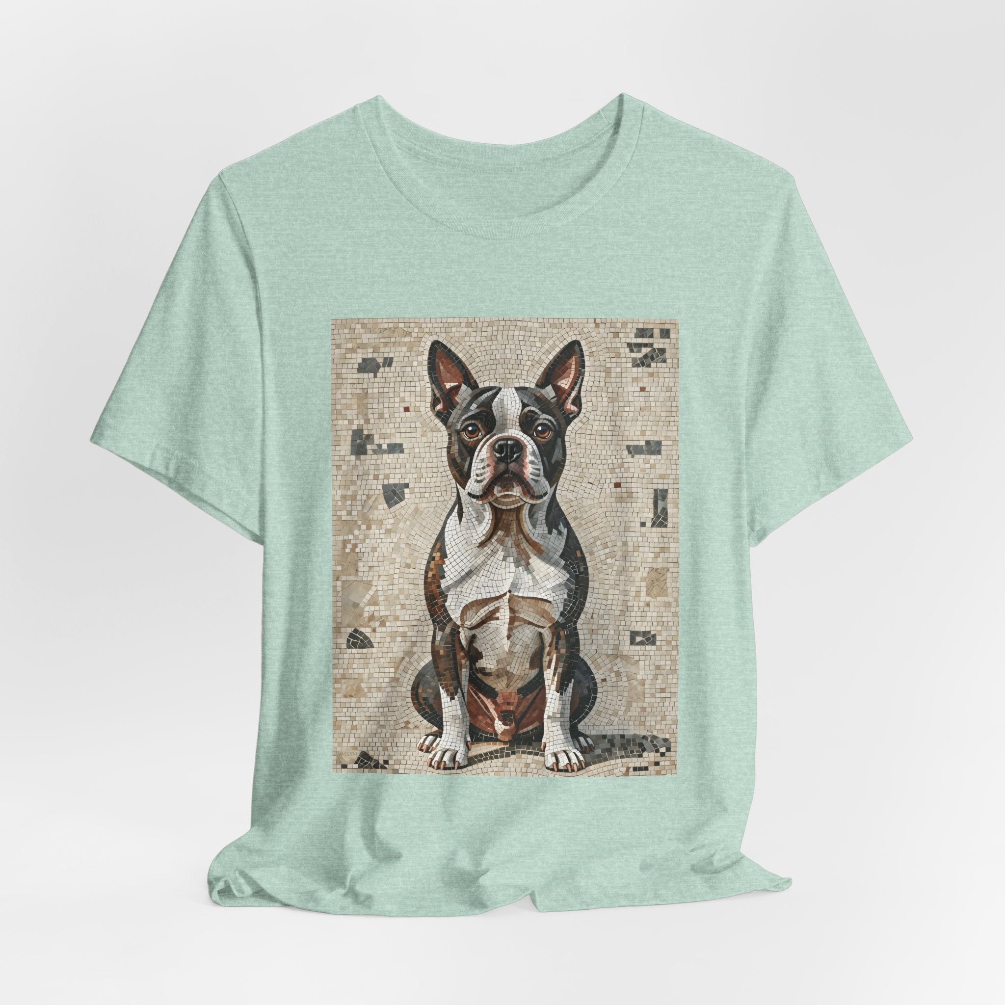Boston Terrier T Shirt | Living Work of Art Collection | Mosaic Style