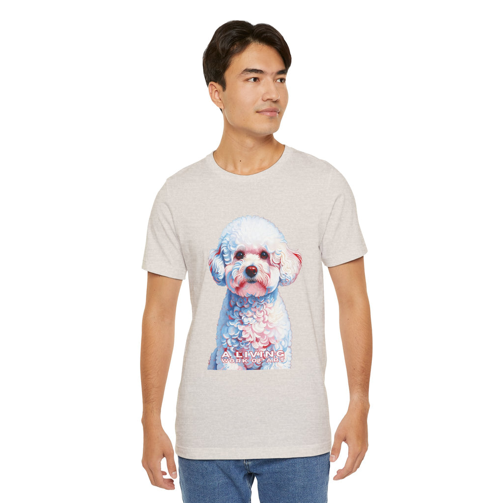 Bichon Frise T Shirt | Living Work of Art Collection | Pointillism Style