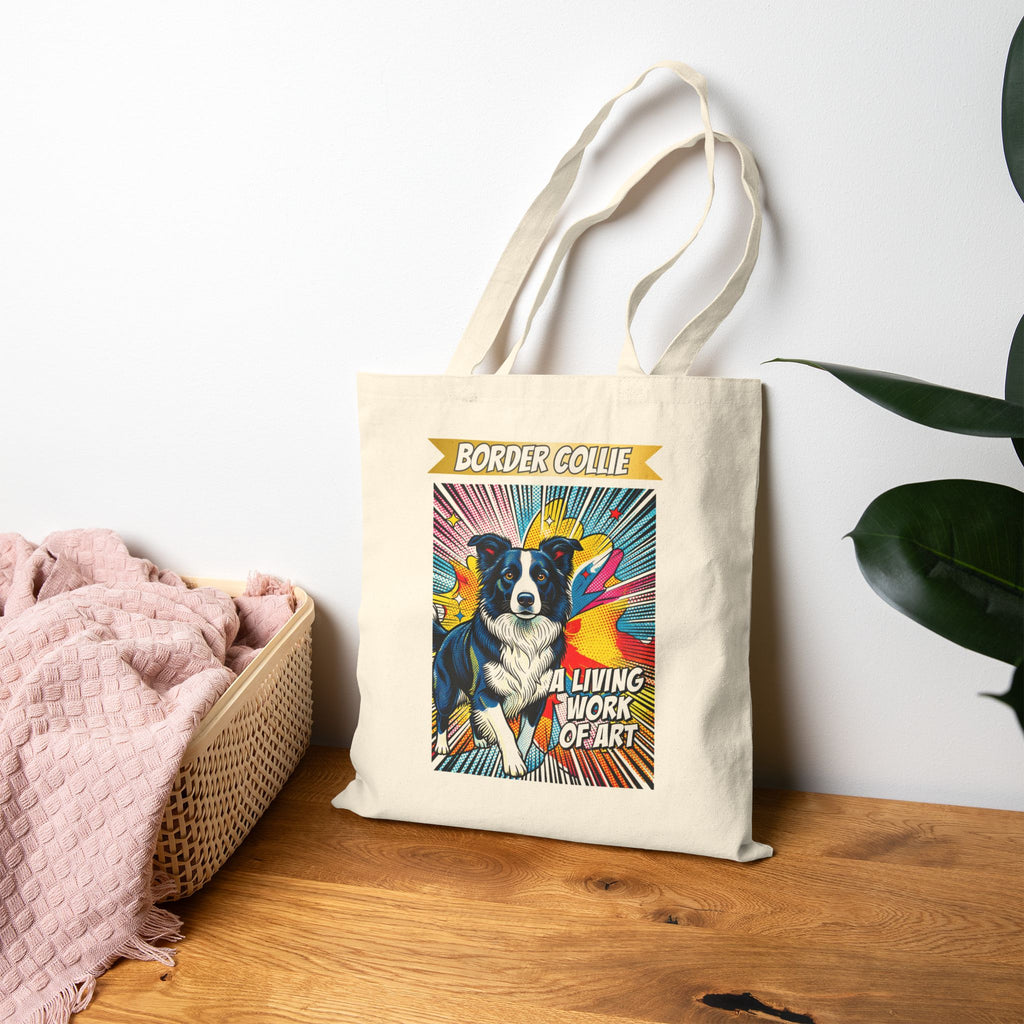Border Collie Tote Bag | Living Work of Art Collection | Pop Art