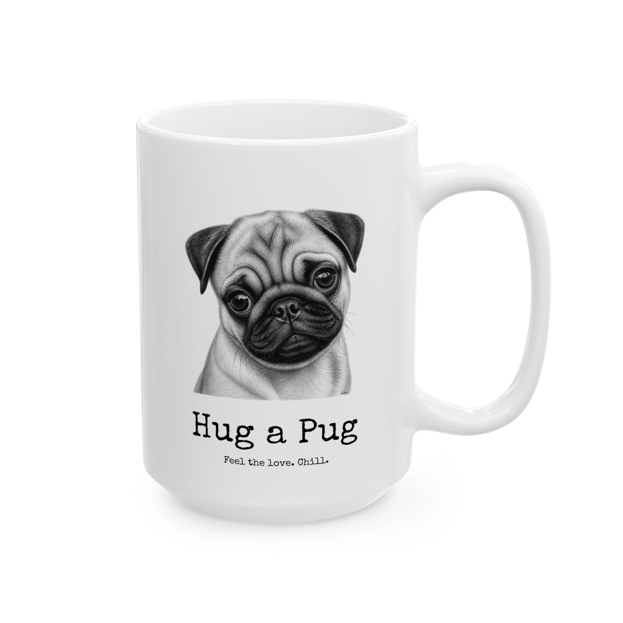 Pug Coffee Mug | Hug a Pug