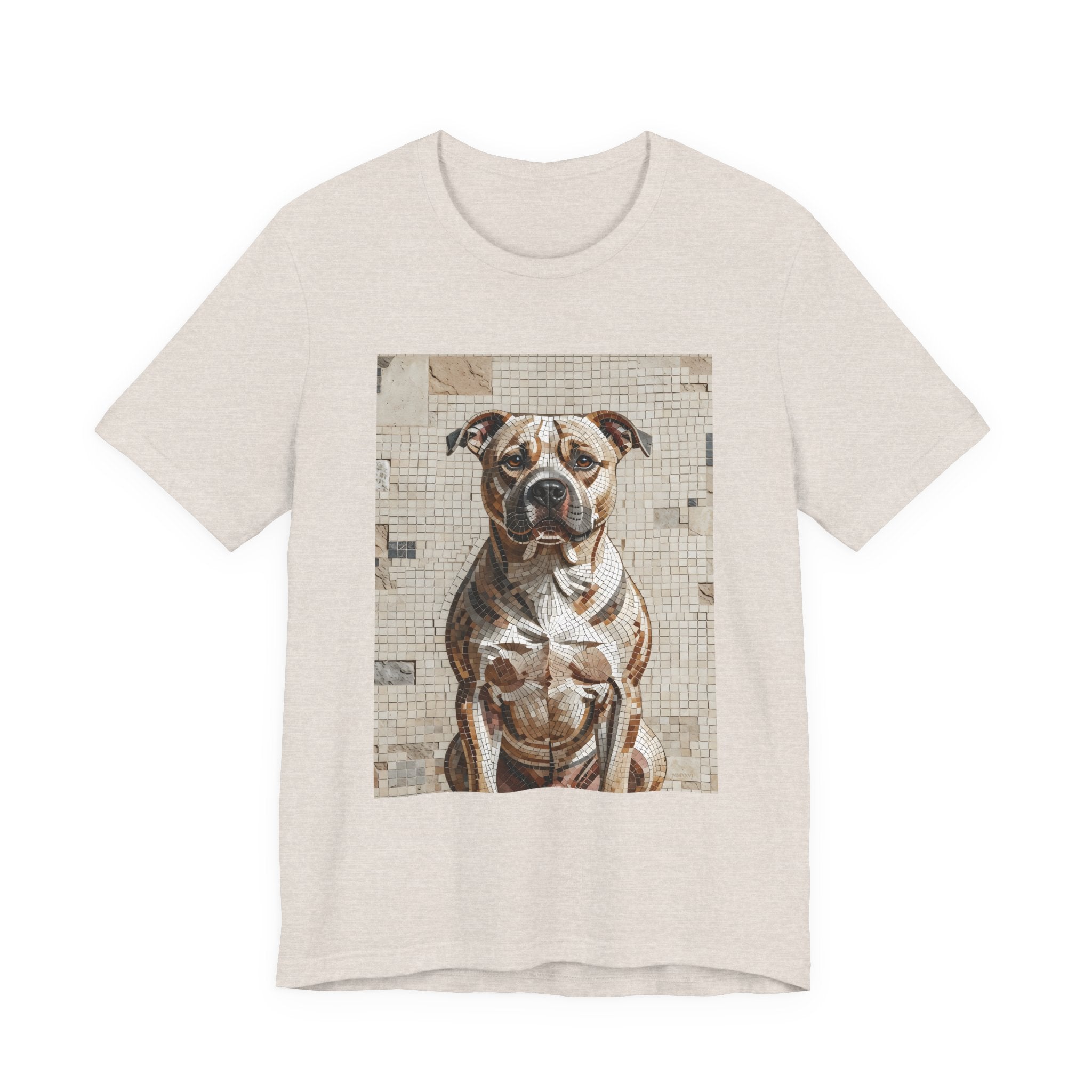 Staffordshire Bull Terrier T Shirt | Living Work of Art Collection | Mosaic Style