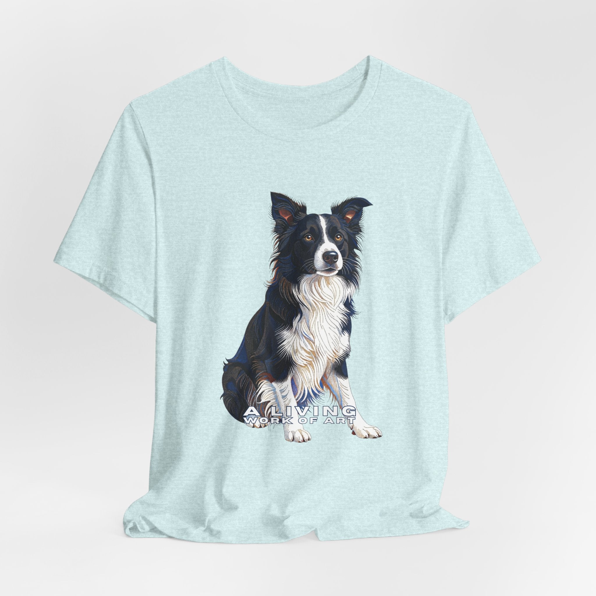 Border Collie T Shirt | Living Work of Art Collection | Pointillism Style