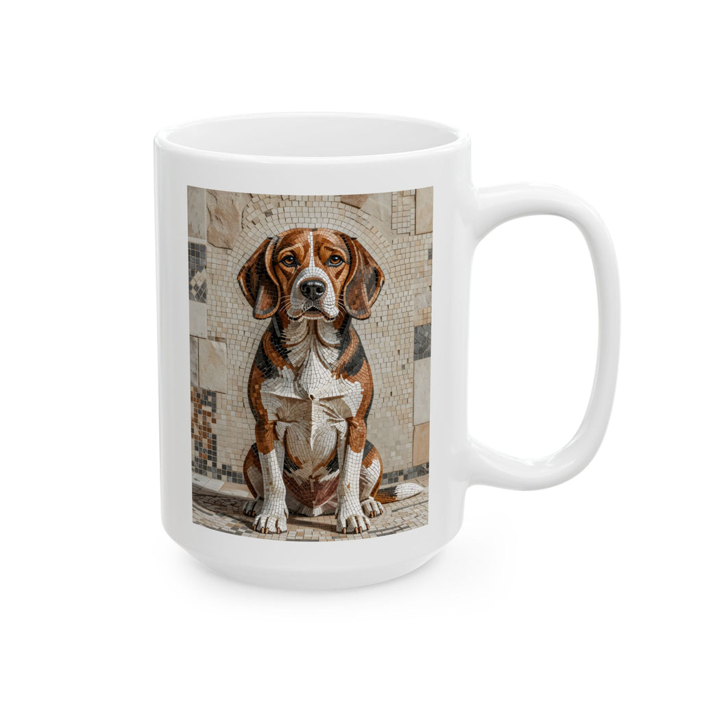 Beagle Coffee Mug | Living Work of Art Collection | Mosaic Style