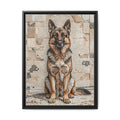 German Shepherd Canvas Wall Art | Living Work of Art Collection | Mosaic Style Print