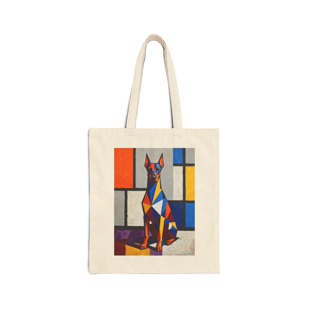 Doberman Pinscher Tote Bag | Living Work of Art Collection | Cubist Style