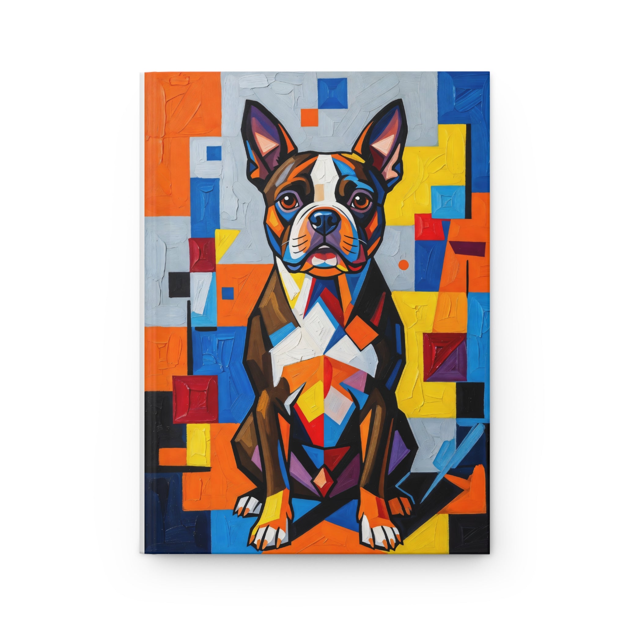 Boston Terrier Notebook | Living Work of Art Collection | Cubist Style