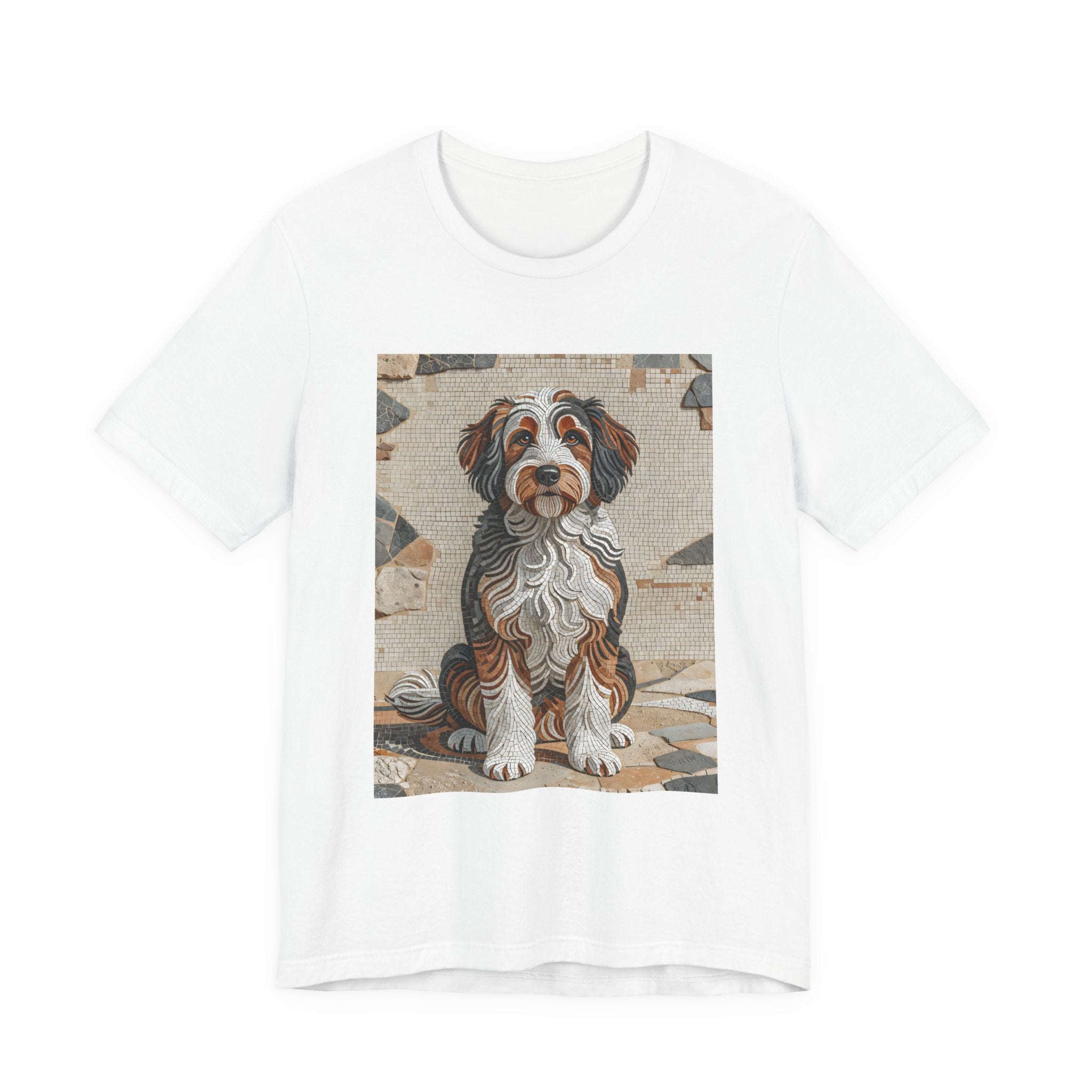 Bernedoodle T Shirt | Living Work of Art Collection | Mosaic Style