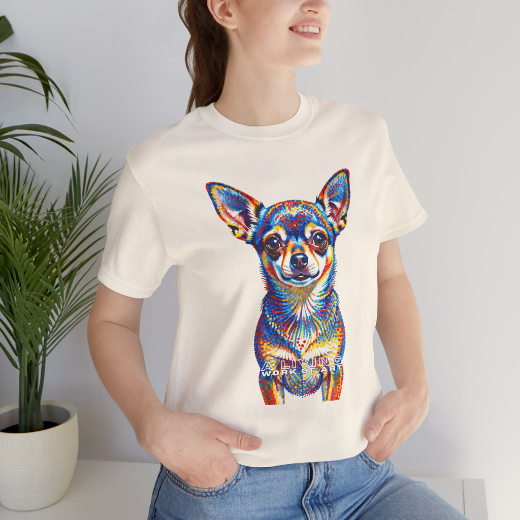 Chihuahua T Shirt | Living Work of Art Collection | Pointillism Style