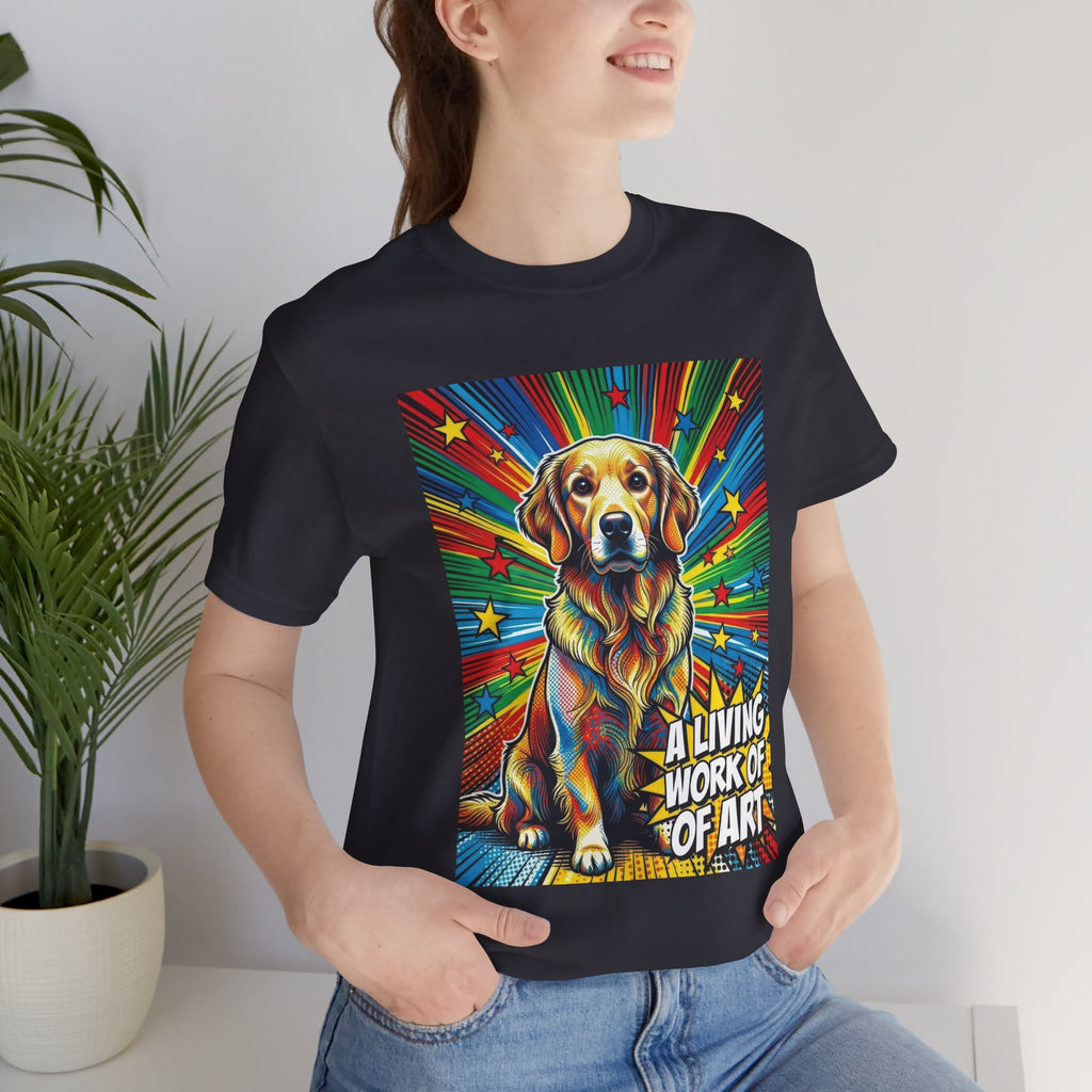 Golden Retriever T Shirt | Living Work of Art Collection | Pop Art
