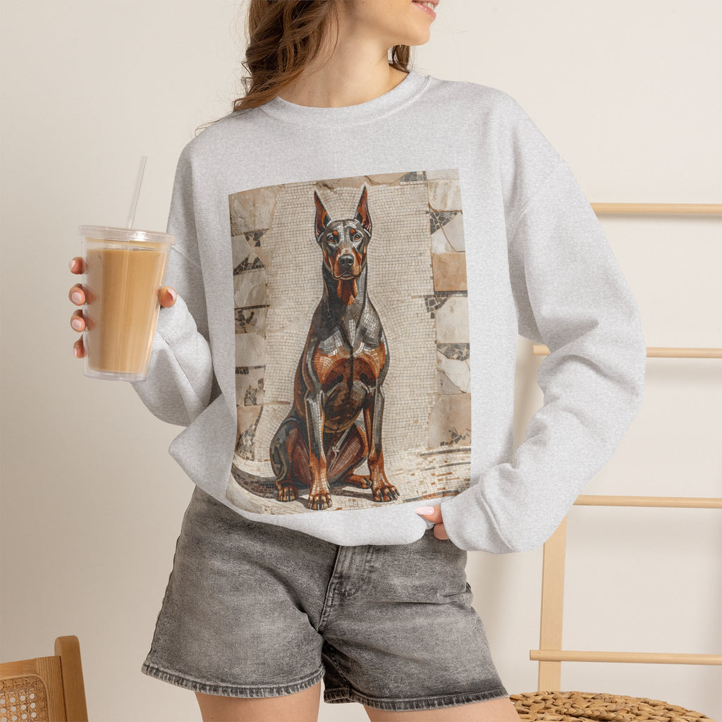Doberman Pinscher Sweatshirt | Living Work of Art Collection | Mosaic Style