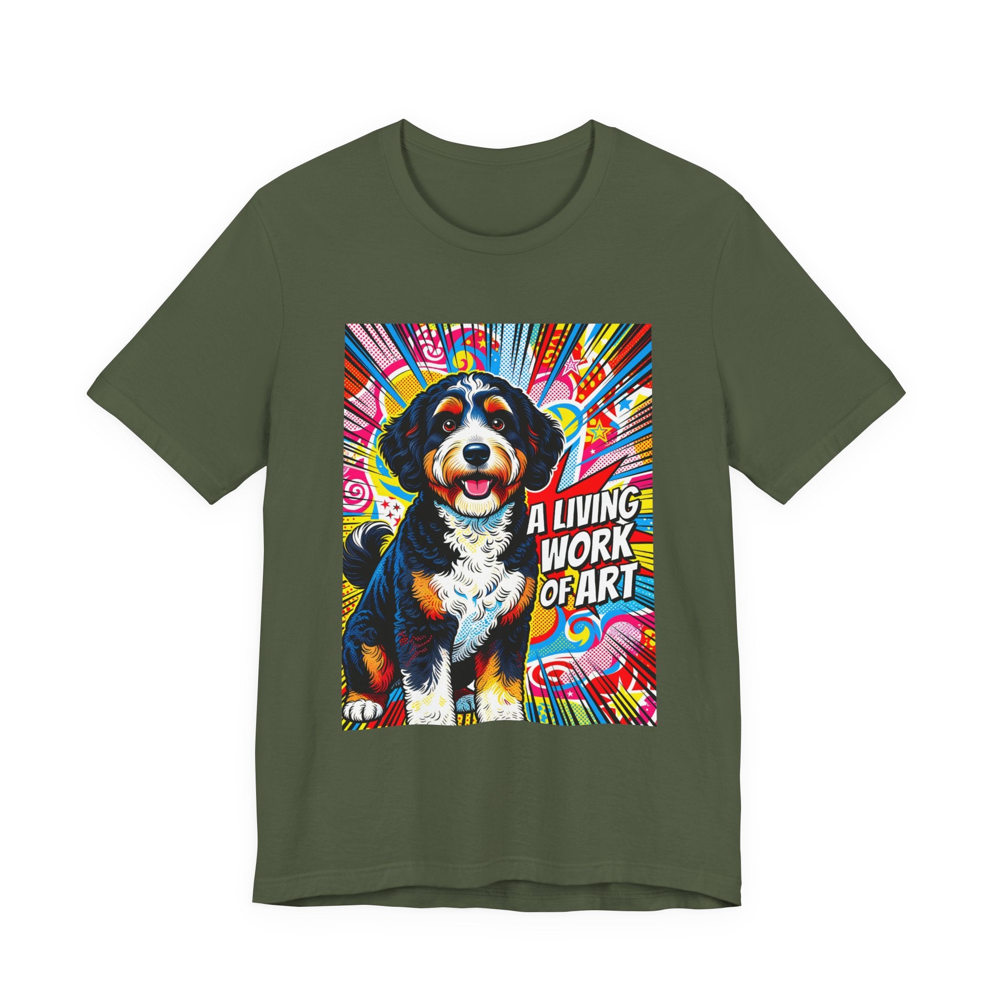 Bernedoodle T Shirt | Living Work of Art Collection | Pop Art