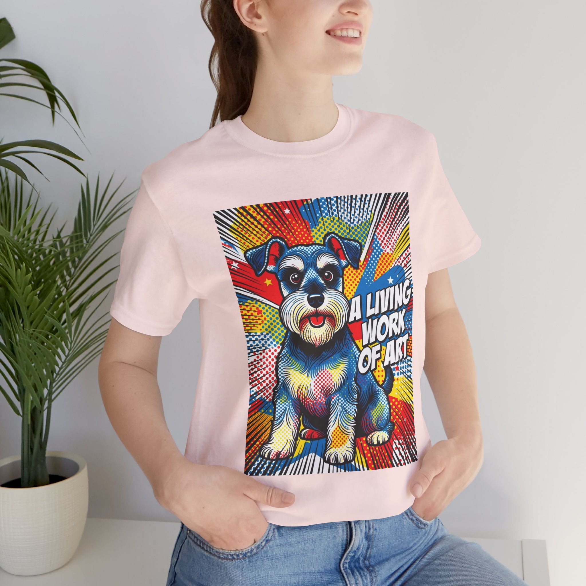 Schnauzer T Shirt | Living Work of Art Collection | Pop Art