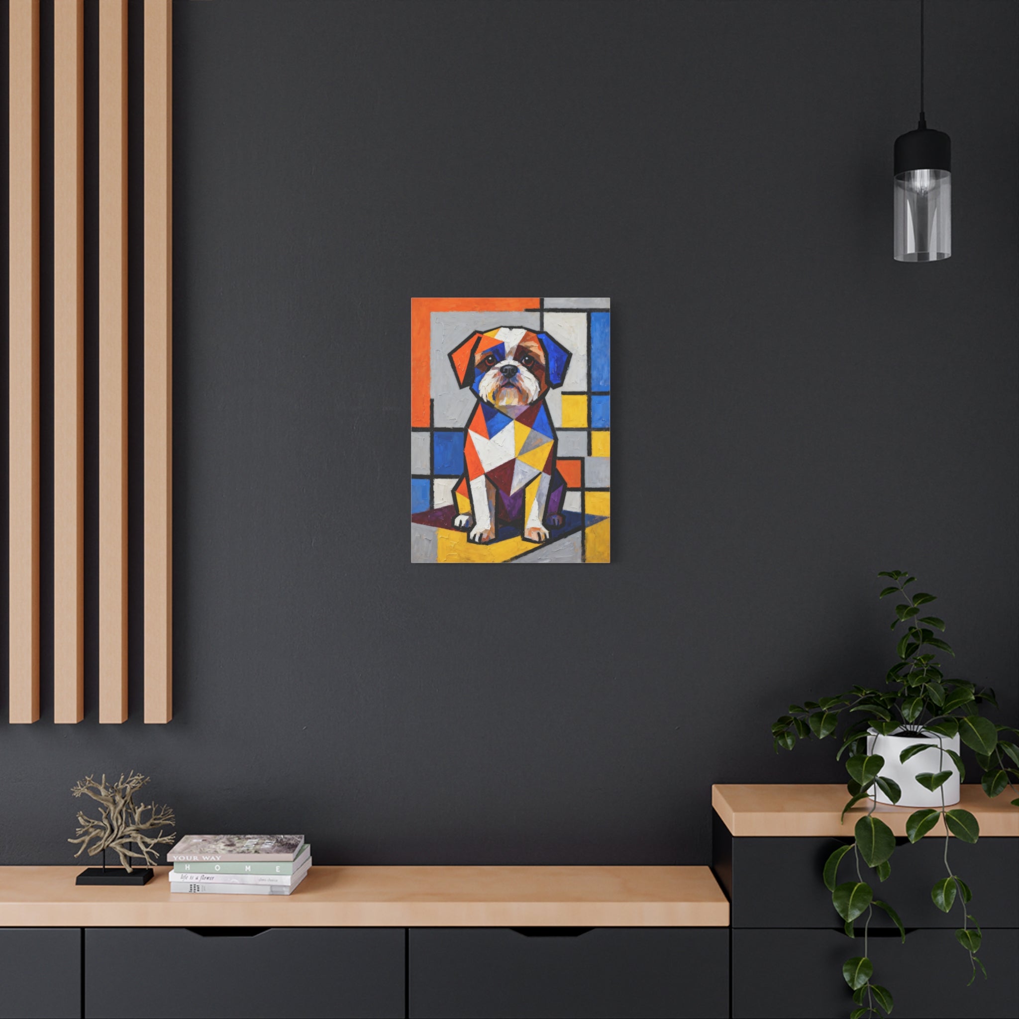 Shih Tzu Canvas Wall Art | Living Work of Art Collection | Cubist Style Print