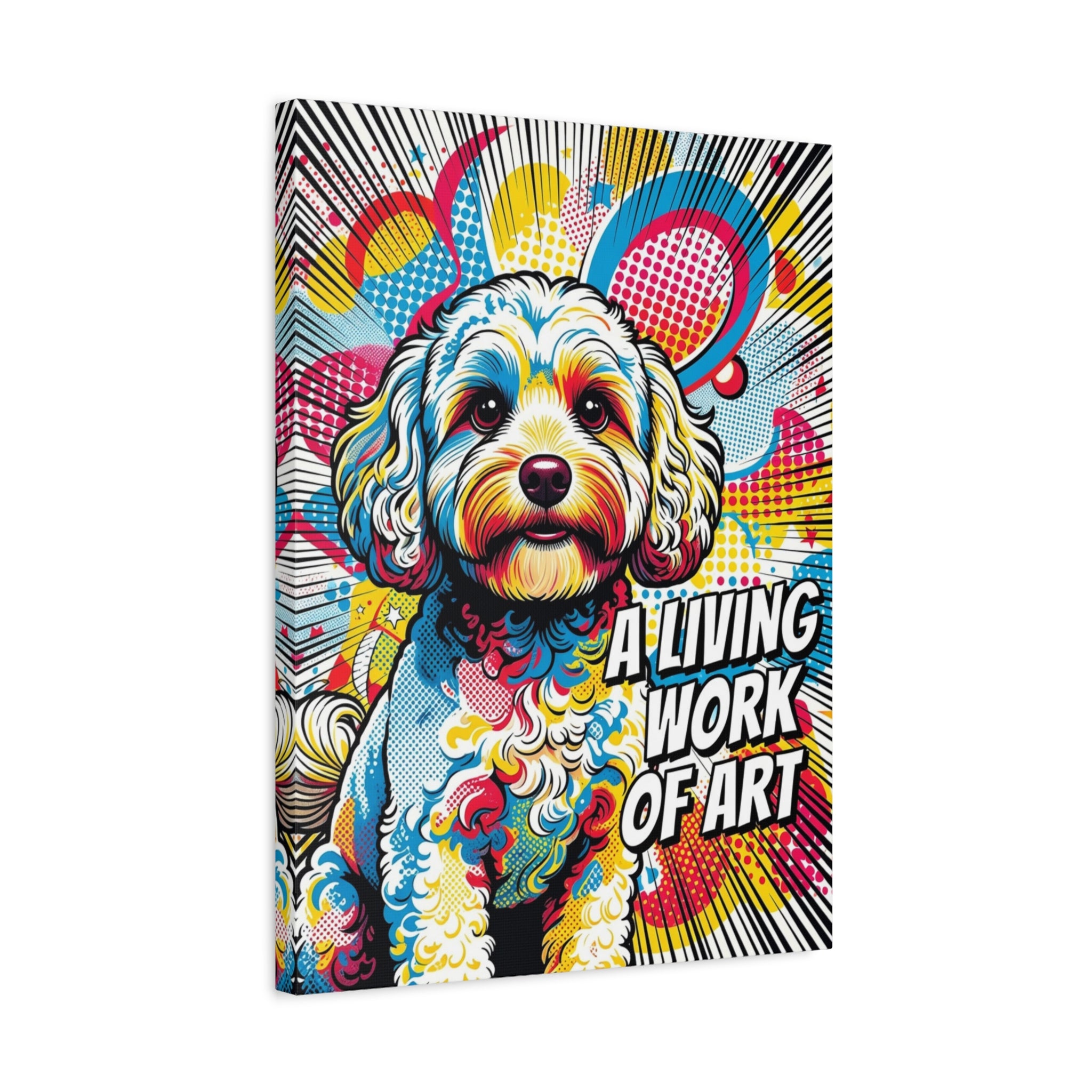 Cavapoo Canvas Wall Art | Living Work of Art Collection | Pop Art Print
