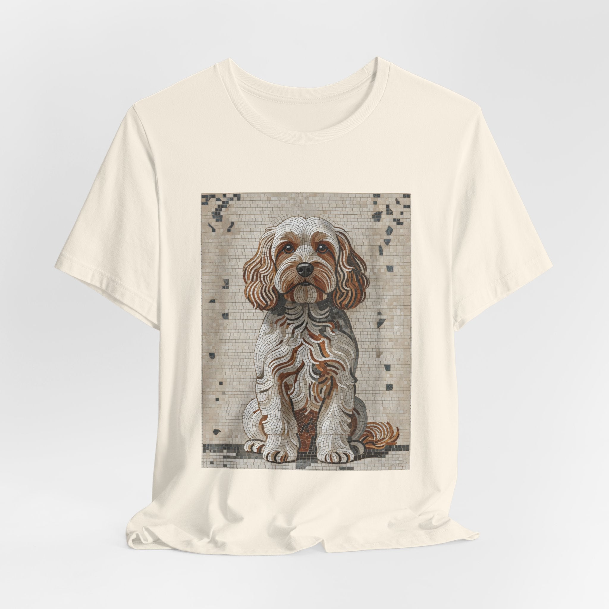 Cavapoo T Shirt | Living Work of Art Collection | Mosaic Style